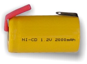 OEM, 0178, Ni-Cd 1.2V 2000mA, Rechargeable Battery with blades, for vacuum cleaners