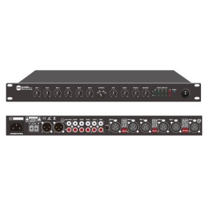 10 CHANNEL STEREO MIXER. MIC 1-6, XLR, P - PA-200MX