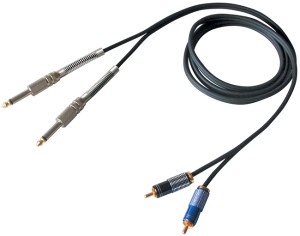 BESPECO RCJJ150 KABEL 2XRCA IN 2XJACK1 / 4 1.5M