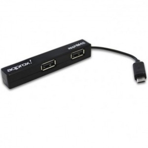 USB HUB Approx appHM4B 4Ports - Μαύρο