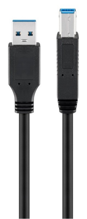 GOOBAY καλώδιο USB 3.0 SuperSpeed σε USB Type B, 5m, μαύρο