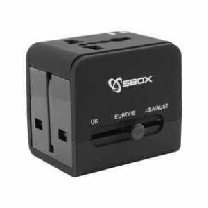 Sbox TA-23 Adattatore da viaggio universale e caricatore USB