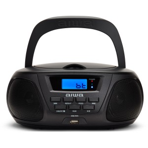 Aiwa BBTU-300BKMKII Schwarzes tragbares Bluetooth-Audiosystem