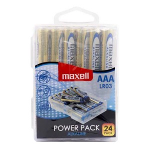 MAXELL AAA-LR3/24TEM  Αλκαλικές μπαταρίες Maxell AAA-LR3, σε blister 24 τεμαχίων.