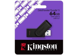 Kingston DataTraveler Exodia S 64GB USB 3.2 Flash Drive Γκρι DTXS/64