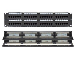 PATCH PANEL CAT6 UTP 48P 19 2U WITH SAFEWELL CABLE GUIDE