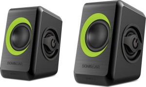 Sonic Gear Quatro 2 Computer Speakers 2.0 with Power 6W in Green Color