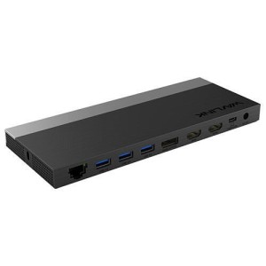 Wavlink USB-C Docking Station with HDMI/DisplayPort 4K PD Ethernet and 3 Display Connection Black (WL-UMD05PRO)