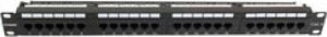 Safewell Patchpanel für Rack 1U 19 24 Ports Cat6 Schwarz