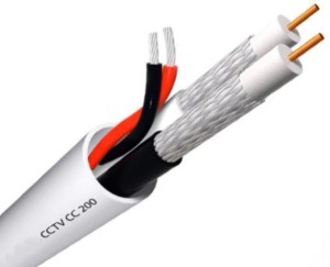 ACCORDIA CC-200 Kabel für CCTV-Anwendungen 2x Mini RG59 + 2x0.50 mm (Maß)