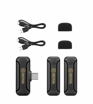 BOYA BY-WM3T2-U2 2,4GHz Mobile wireless mic For Android USB-C (2 transmitters, two person vlog)