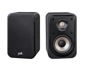 Altavoces de biblioteca negros Polk Audio Signature S10e (par)