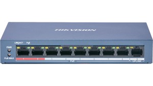 HIKVISION DS-3E0109P-E/M(B) PoE-Switch mit 8 PoE-Ports und 1 Uplink-Port