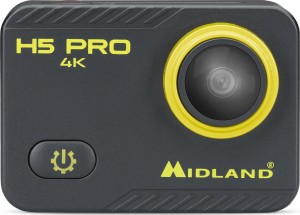 Midland H5 PRO Action Camera 4K Ultra HD Υποβρύχια (με Θήκη) με WiFi Μαύρη με Οθόνη 2