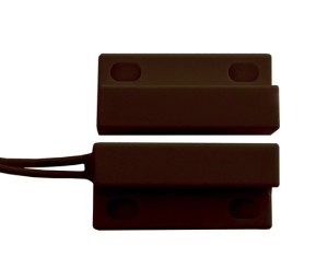 ALEPH DC1561 (AL.BR.561.00) Schraube & Selbstklebend Kleiner Magnetkontakt Braune Farbe (10 Stück)