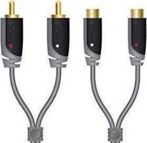 Cavo Sinox 2x RCA maschio - 2x RCA femmina 2m (SXA4302)