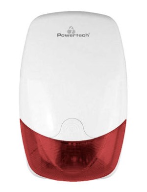 POWERTECH σειρήνα PT-1138, εξωτερικού χώρου, 110dB, κόκκινη