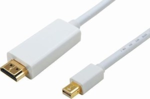 Cable POWERTECH Mini DisplayPort a HDMI CAB-DP011, 2m, blanco