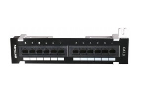 Manhattan Patchpanel Cat 6 UTP mit 12 Ports Schwarz