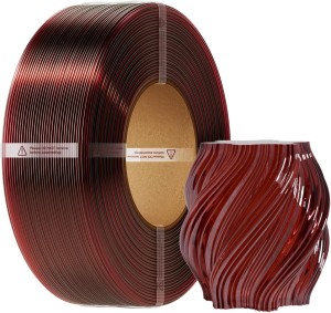 Creality CR-PETG Transparent Wine Red - No Reel- 3D Printer Filament, Hard Glossy,  1 kg