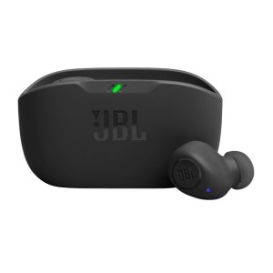 Cuffie vivavoce Bluetooth JBL Wave Buds con custodia di ricarica nere