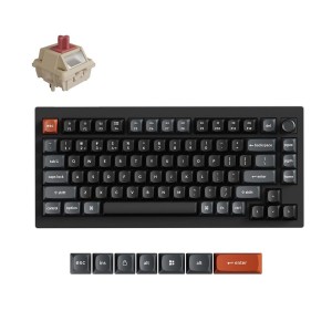 Keychron V1 Ultra (V1U-D1) QMK/VIA Wireless Custom Mechanical Keyboard Red Switch RGB 75% US