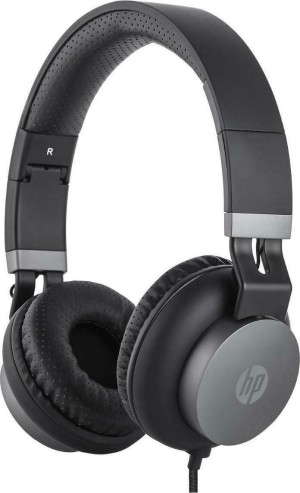 HP DHH-1205 Wired On Ear Headphones Black