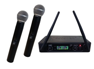 Audien Wireless Dynamic Microphone JRU-502-B 2 Mics Handheld Voice