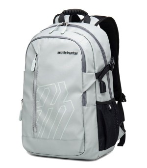 ARCTIC HUNTER τσάντα πλάτης B00387 με θήκη laptop 15.6, 26L, USB, γκρι
