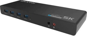 Estación de acoplamiento Wavlink USB-C con HDMI/DisplayPort 4K PD Ethernet y conexión para 2 monitores Negro (WL-UG69DK1)