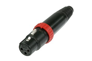 Neutrik,3-FXS-B,XLR ΘΗΛΥΚΟ ΠΡΟΕΚΤΑΣΗΣ+SW(GOLD)