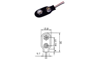 Clip custodia batteria per batterie 9v (01.145.0001)