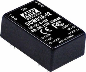 CONVERTER 3W/9-18V/+15V & -15V/0.4A 2ΠΛΗΣ ΕΞ. PCB DCW03A MEAN WELL