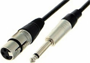 SOUNDKABEL 6.3 mm MONO MÄNNLICH IN CANON 3P WEIBLICH TYP NEUTRIK 5m T1902-004 VIC BLS OWI