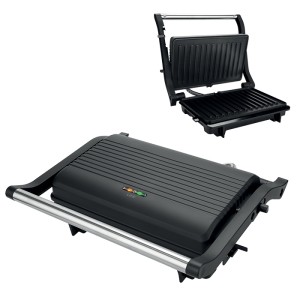 LiFE PANINI Flat Black Series Τοστιέρα με αντικολλητικές grill πλάκες, 1000W