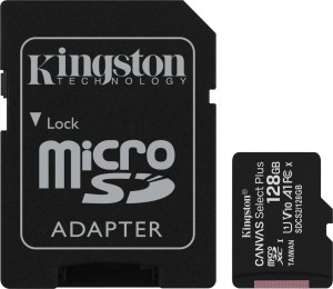 Speicherkarte Kingston Canvas Select Plus microSDXC 128GB mit Adapter (SDCS2/128GB)