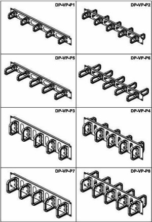 Conteg DP-VP-P4 Cable Guide 2U Double Sided 8Exx6cm Black