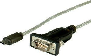 Roline 12.02.1161-10 - Adapter USB Typ-C auf serielle RS-232. Schwarz