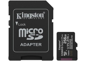 Kingston Technology Canvas Select Plus memory card 256 GB MicroSDXC Class 10 UHS-I (SDCS2/256GB)