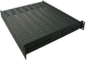 Steel - 9-1009 - 1U rack for rack with depth 80cm 100Kgr L = 600mm Black