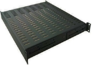 Stahl - 9-1009 - 1U-Rack für Rack mit Tiefe 80cm 100Kgr L = 600mm Schwarz