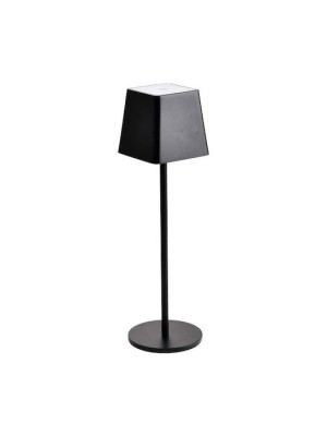 Lampada da tavolo LED 2W ricaricabile 3000K con corpo nero dimmerabile