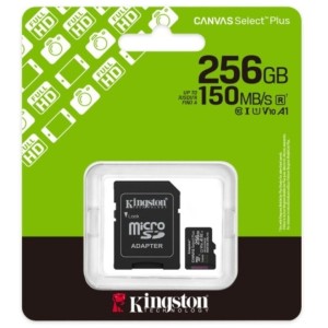 KINGSTON SDCS3/256GB CANVAS SELECT PLUS GEN3 256GB MICRO SDXC 150MB/S A1 + ADAPTER