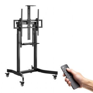 GEMBIRD MOTORIZED HEIGHT ADJUSTABLE TV FLOOR STAND 55′-100′