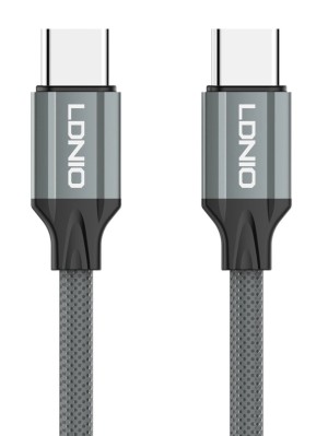 LDNIO cable USB-C to USB-C LC442C, 65W PD, 2m, gray