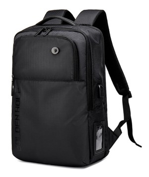 GOLDEN WOLF τσάντα πλάτης GB00399, με θήκη laptop 15.6, 20L, μαύρη