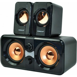 Sonic Gear Morro 2200 Computer Speakers 2.2 with 16W Power in Black Color