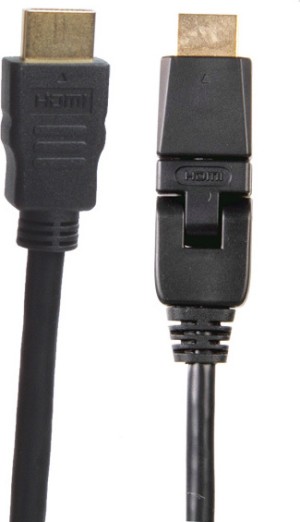 SX Swivel HDMI High Speed+ Ethernet Καλώδιο με Γωνία 3.0m Gold (CTV7813B)