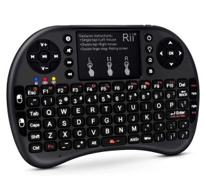 Teclado inalámbrico RIITEK Mini i8+ con panel táctil, retroiluminado, 2.4 GHz