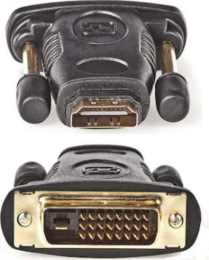 NEDIS CVGP34912BK HDMI - DVI Adapter, DVI-D 24 + 1-Pin Stecker - HDMI Buchse, Schwarz
